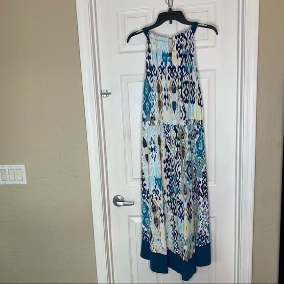NY&CO Halter Hi-Low Colorful Dress Size Medium - Picture 9 of 12